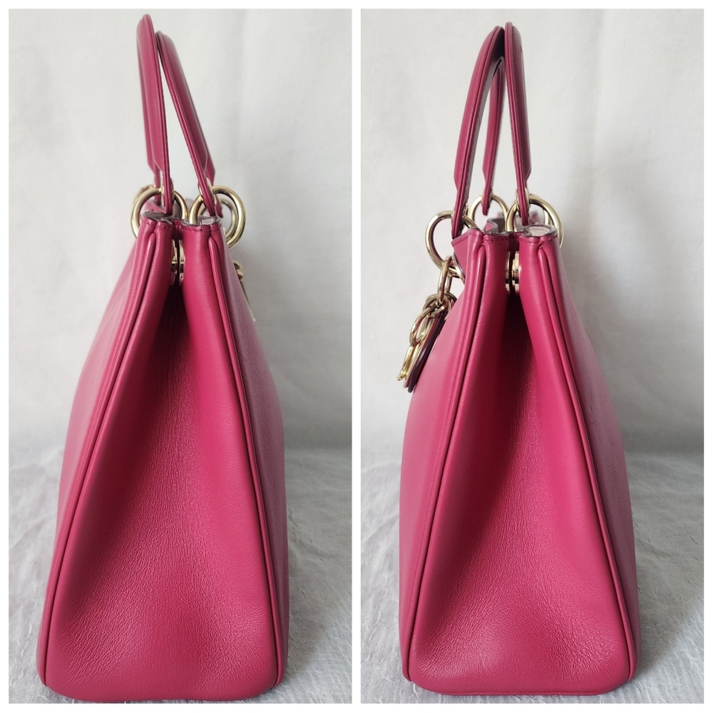 Auth Dior Dorissima Calfskin Leather Tote Bag - Picture 9 of 10